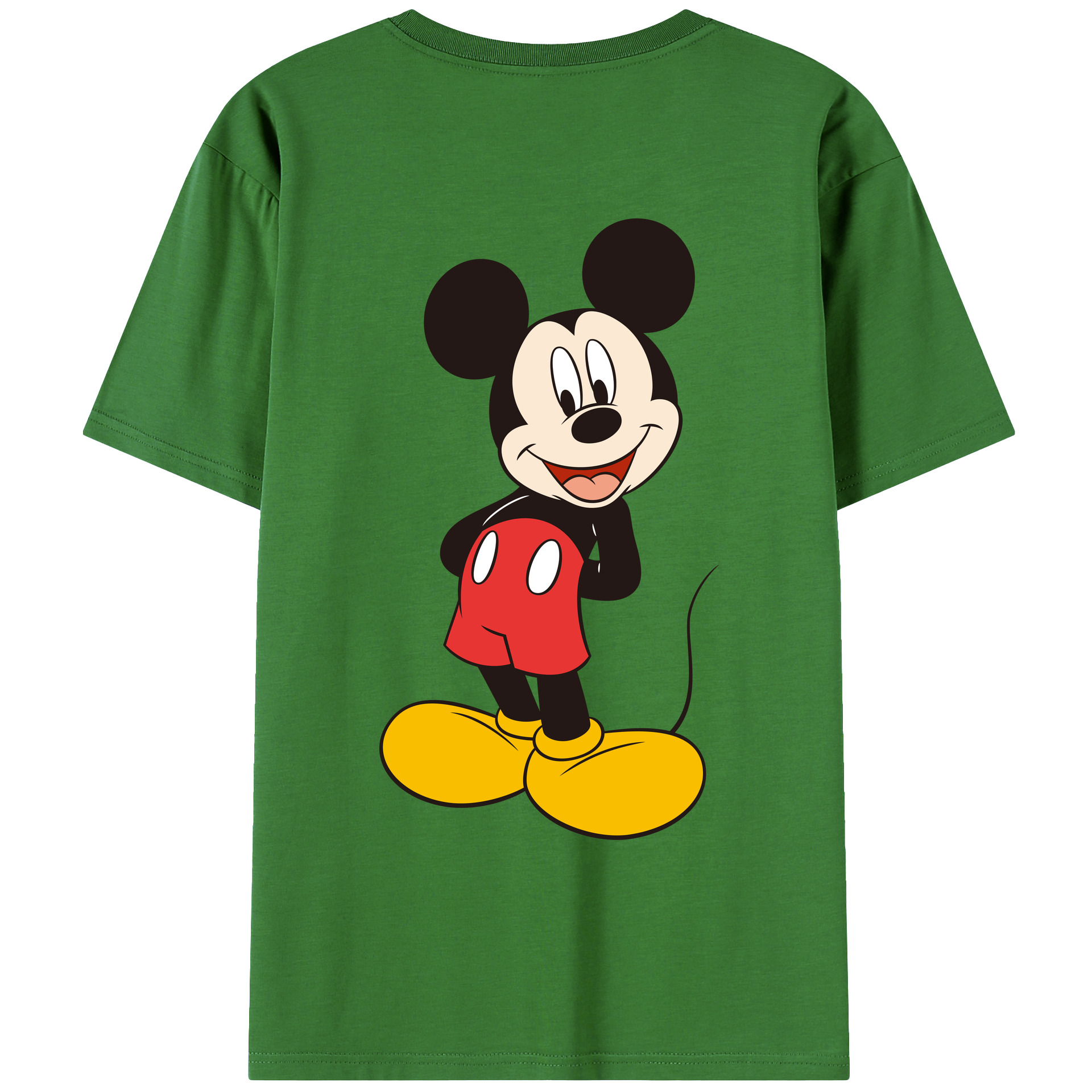 （画像用） ミッキーマウス Mickey Mouse レディース半袖Tシャツ(バックプリント)